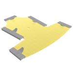 33705/2MA П'яти-точкова педіатрична маска для фіксації голови, шиї та плечей, з отвором для носа, товщина 2,0 мм, рівень перфорації максі, матеріал EFFICAST